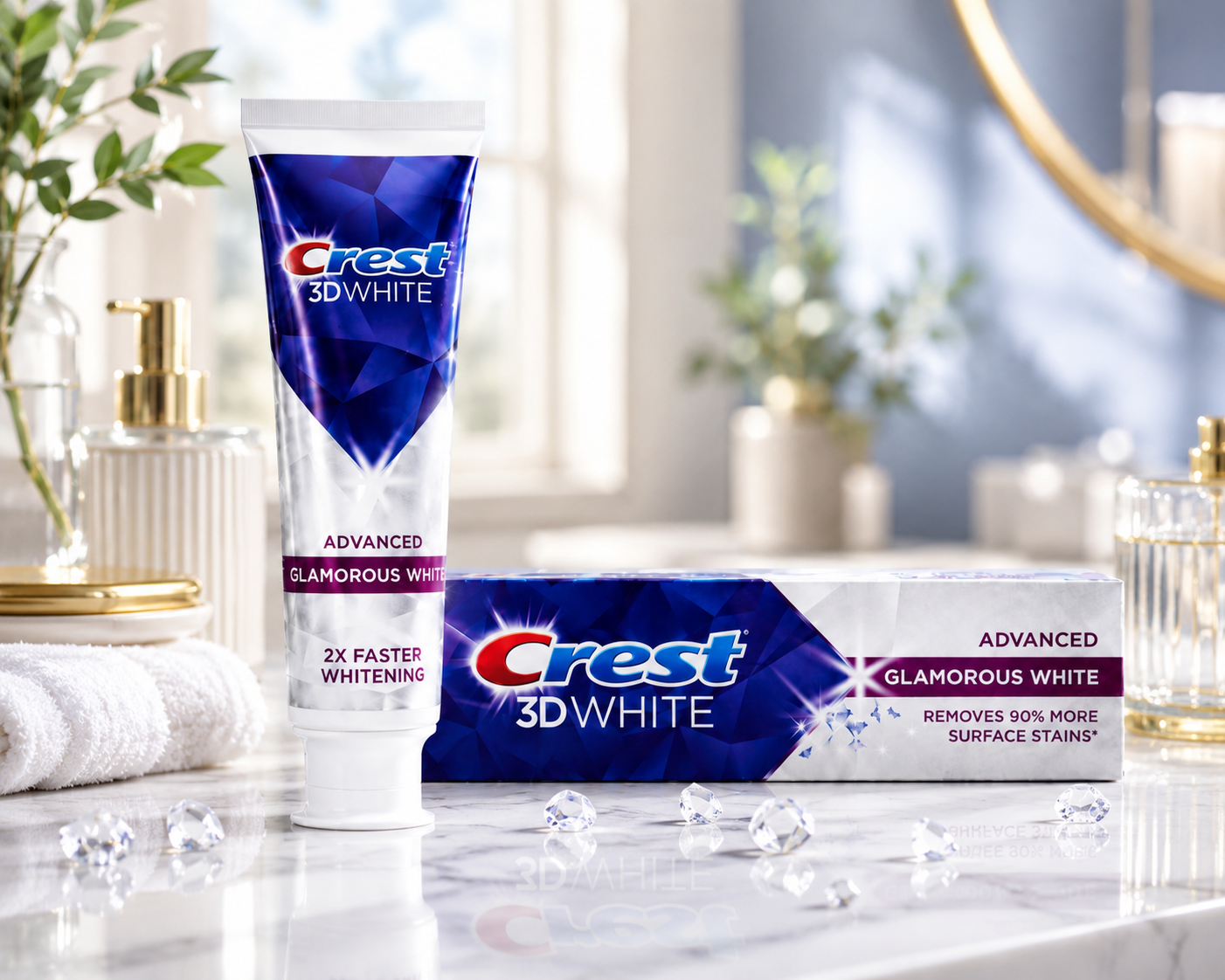 DENTIFRICE BLANCHISSANT CREST 3D WHITE - GLAMOROUS WHITE