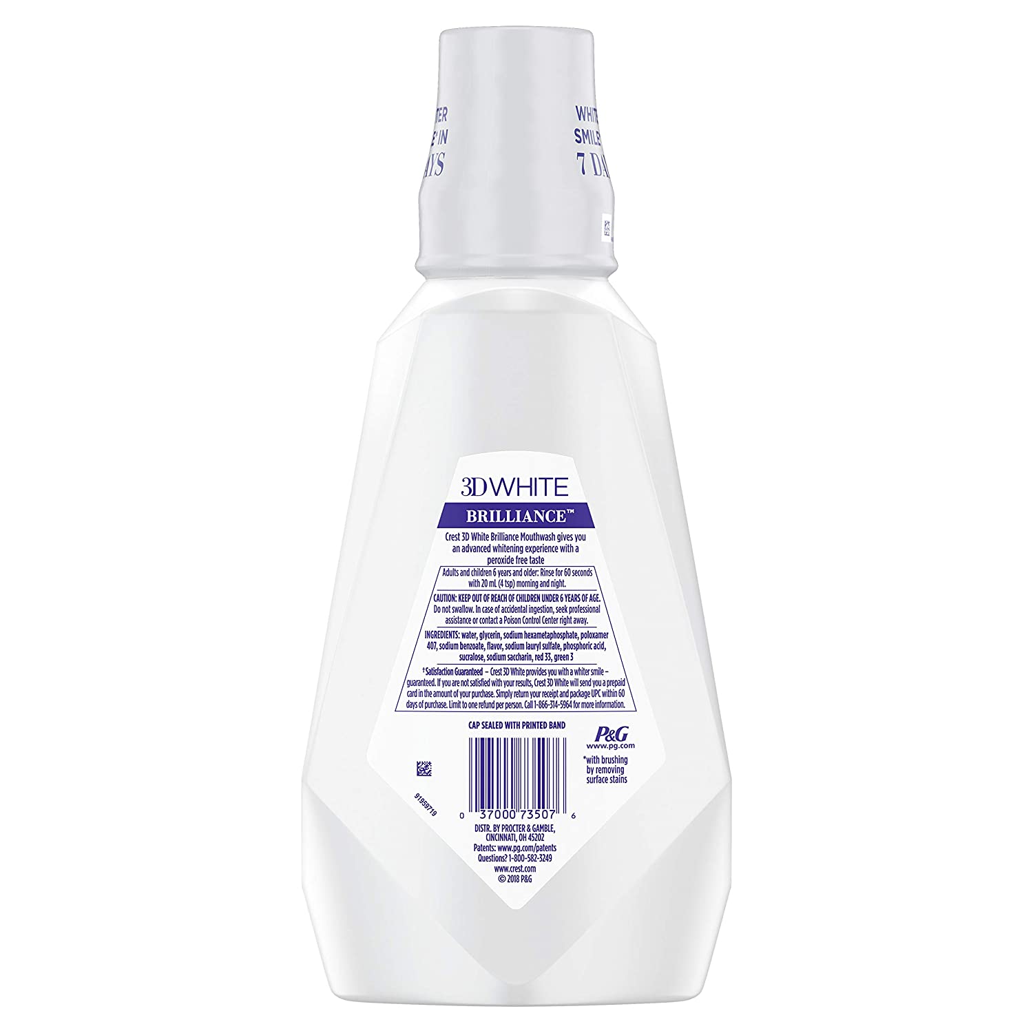 Bain de bouche / 3D crest brillance white . 1 L