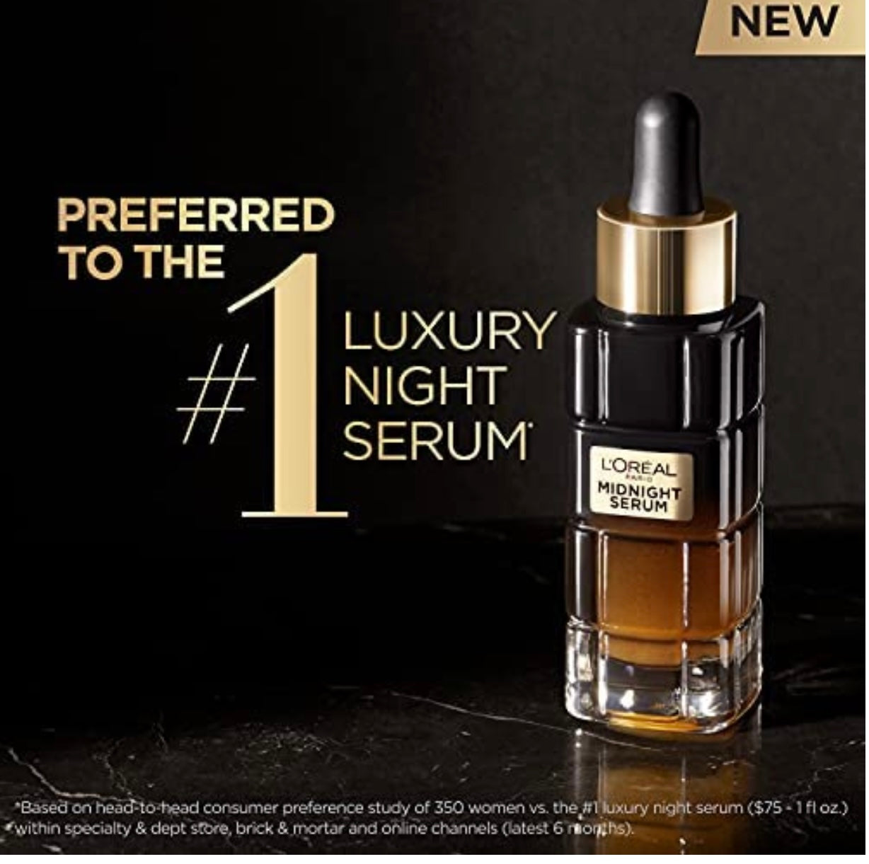 NEWS L'Oreal Paris Age Perfect Cell Renewal Midnight Sérum anti-âge pour le visage avec antioxydant breveté, lisse les rides, raffermit, revitalise + échantillon de crème pour les yeux