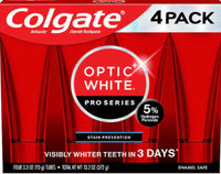 Colgate Optic White Pro Series Whitening 3.3oz, (pack de 4 )