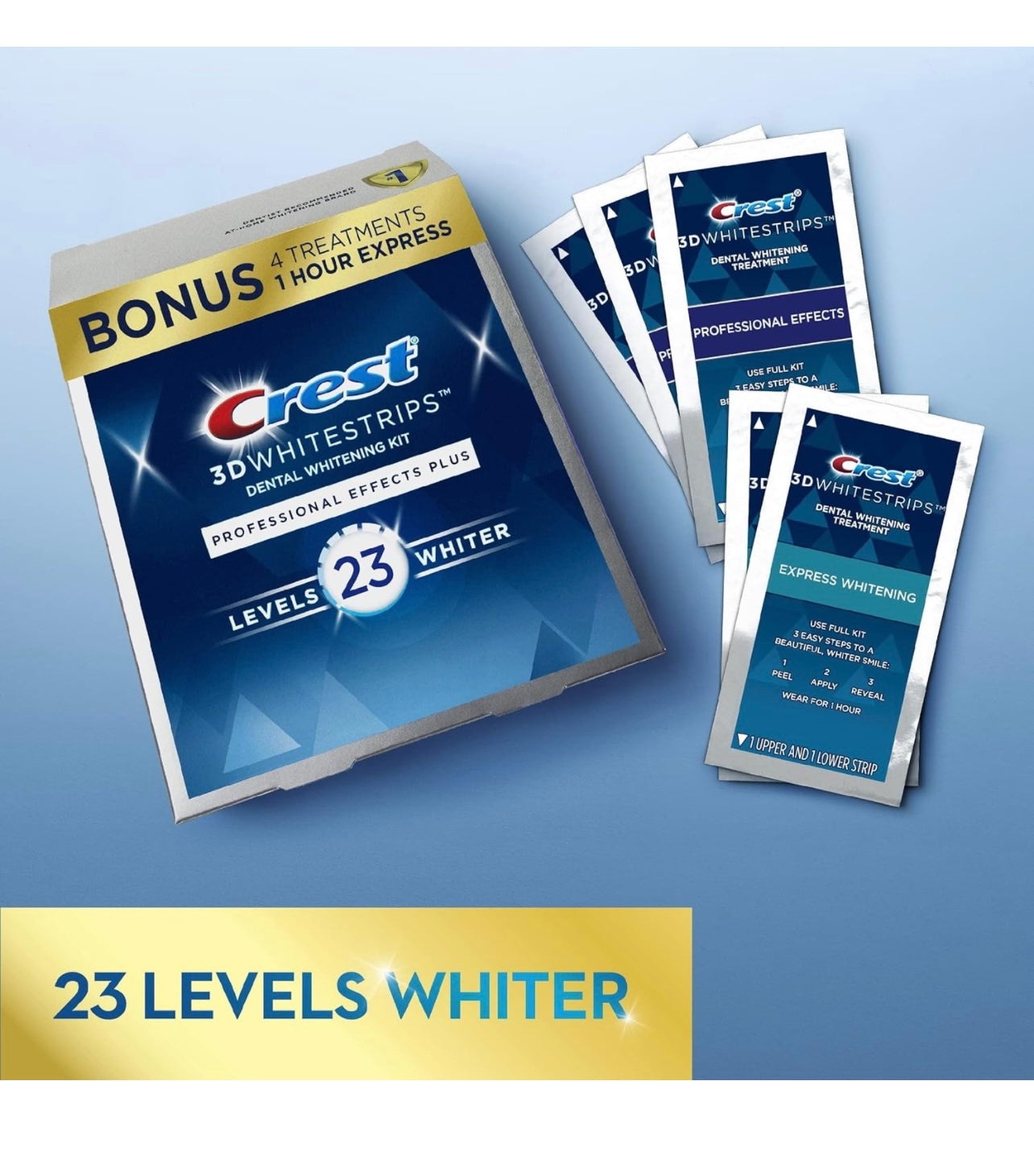 Crest 3D Whitestrips, Professional Effects Plus (LEVEL 23)