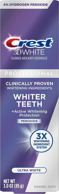 Crest 3D White - Professional Ultra White Fluoride Anticavité  4% de péroxyde